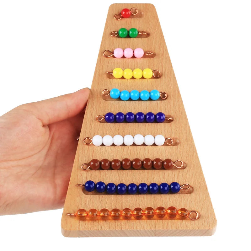 Montessori Math Toy with Colorful Beads for Counting Learning