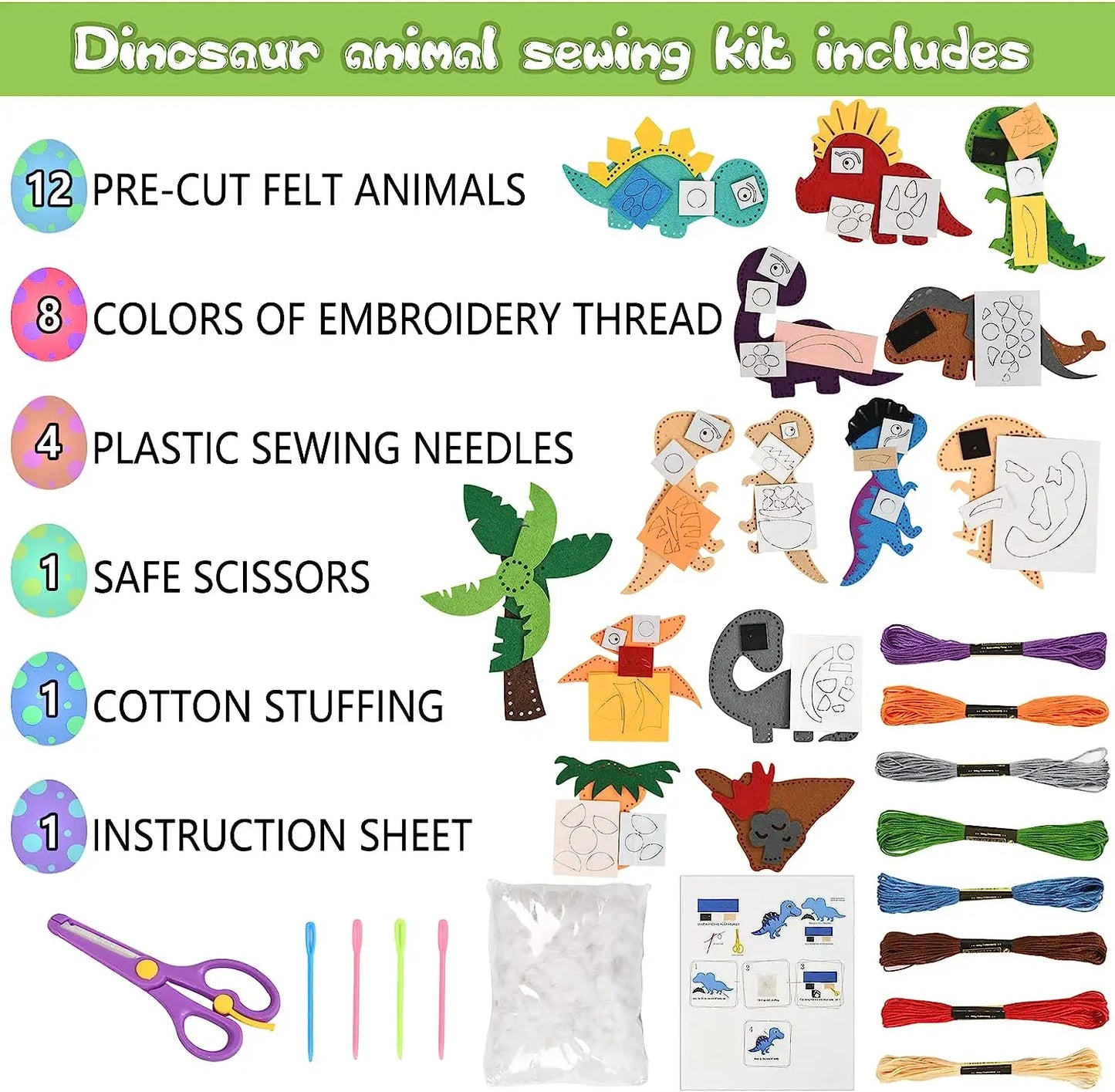 Animals DIY Craft - Sewing Training Kits for Children and Beginners