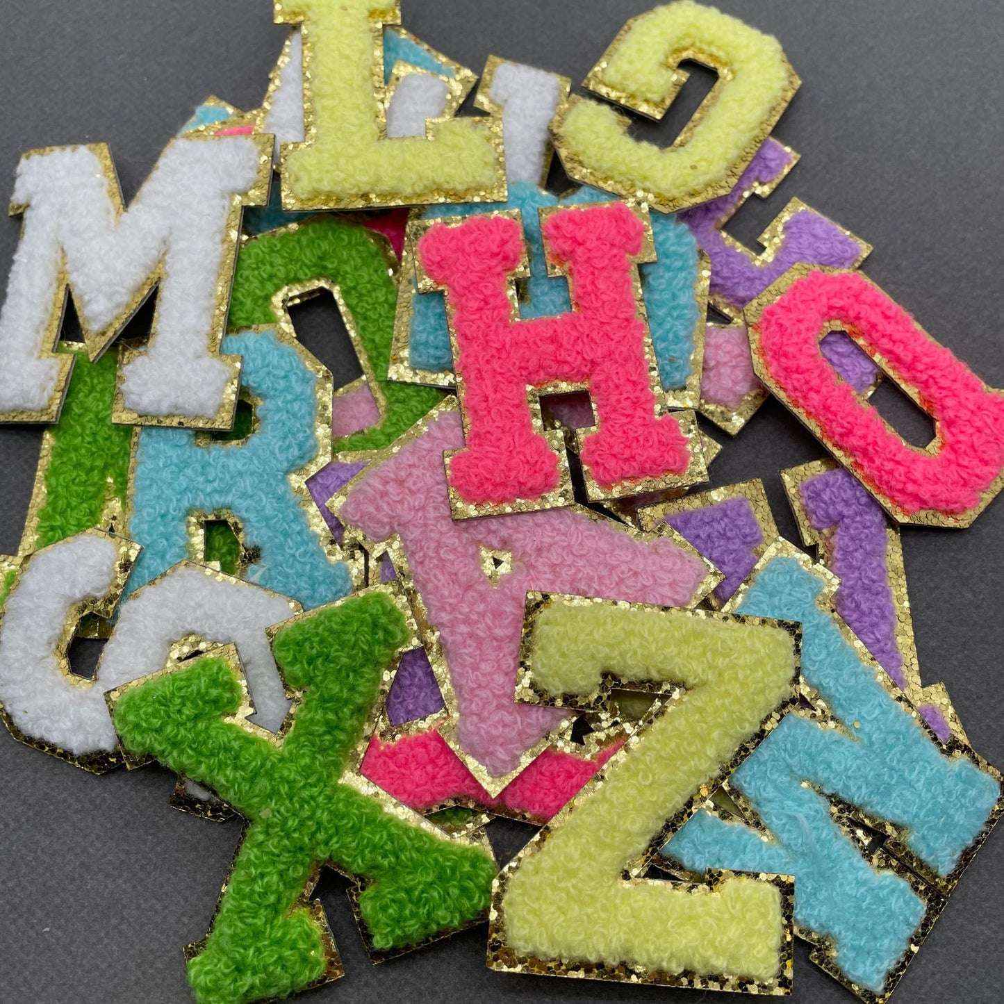 Personalised Patch Set - Elevate Your Style with 26 Chenille Iron On Letters!