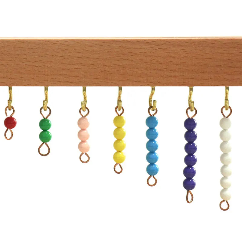 Montessori Math Toy with Colorful Beads for Counting Learning