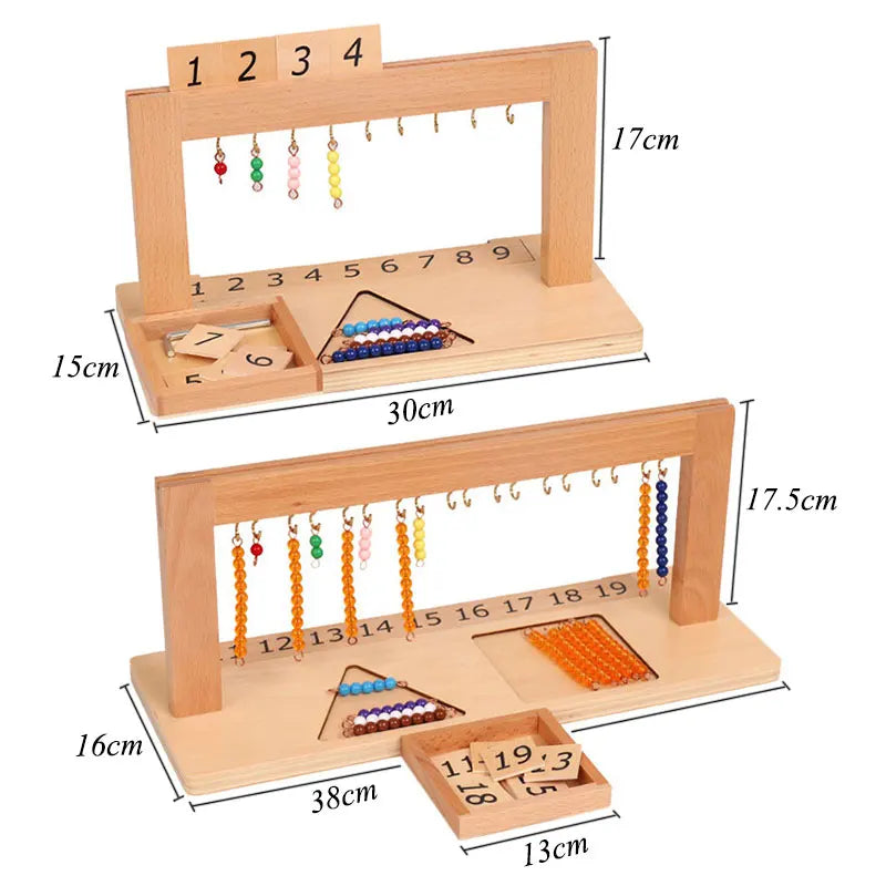 Montessori Math Toy with Colorful Beads for Counting Learning