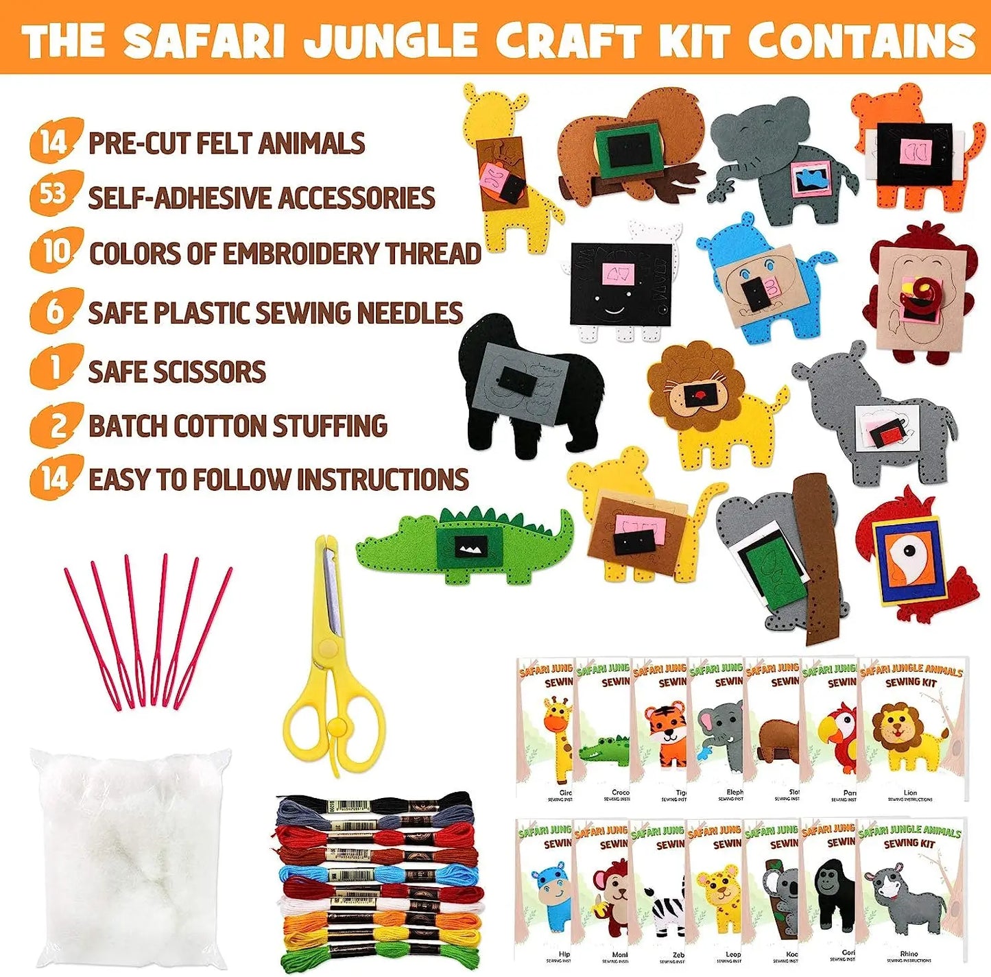 Animals DIY Craft - Sewing Training Kits for Children and Beginners