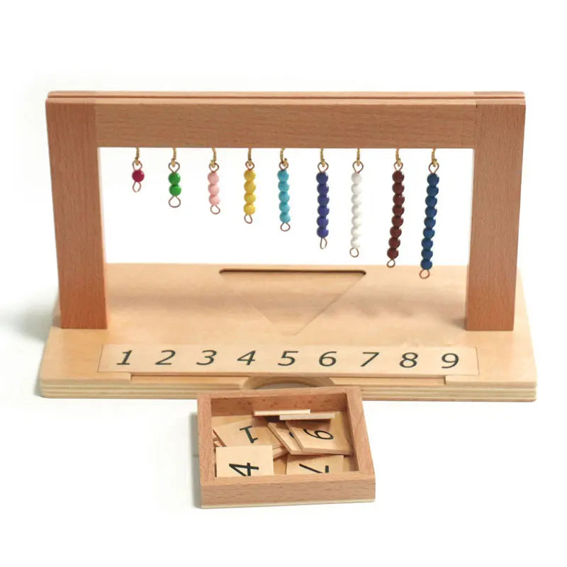 Montessori Math Toy with Colorful Beads for Counting Learning