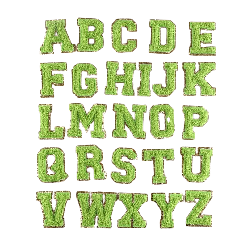 Personalised Patch Set - Elevate Your Style with 26 Chenille Iron On Letters!