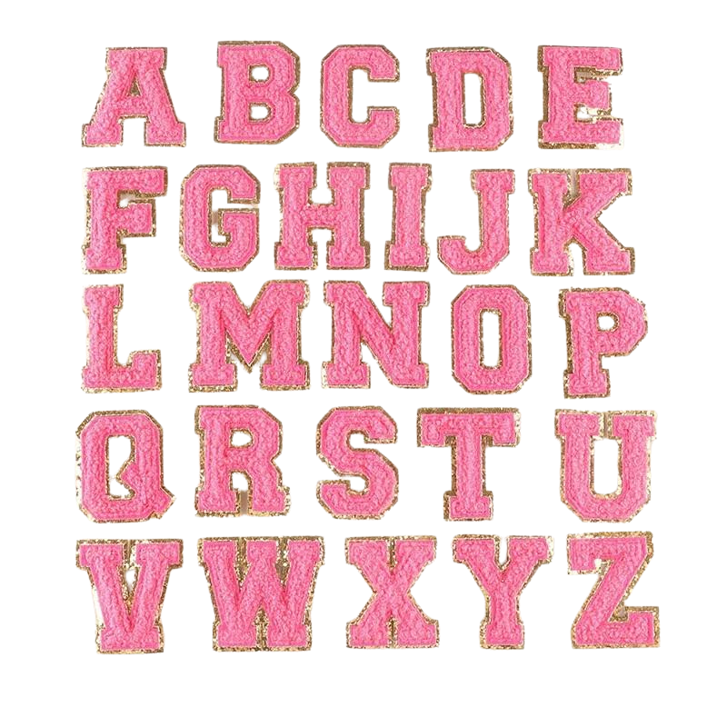 Personalised Patch Set - Elevate Your Style with 26 Chenille Iron On Letters!