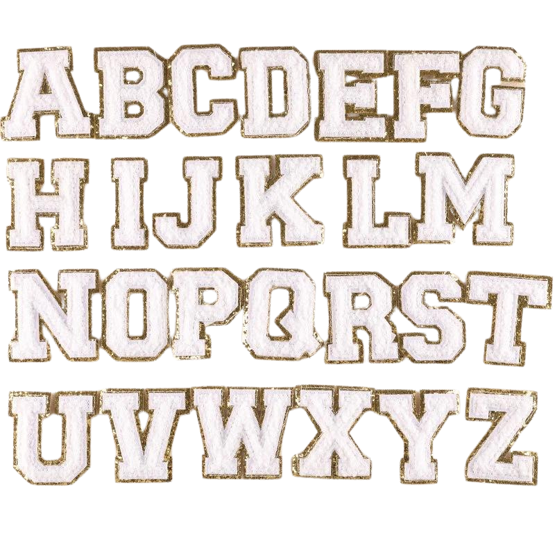 Personalised Patch Set - Elevate Your Style with 26 Chenille Iron On Letters!