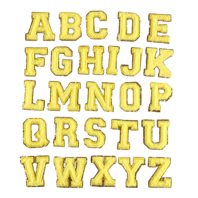 Personalised Patch Set - Elevate Your Style with 26 Chenille Iron On Letters!